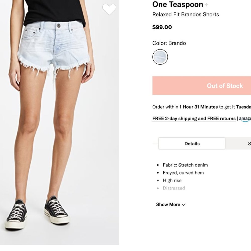 One Teaspoon Cutoff Shorts